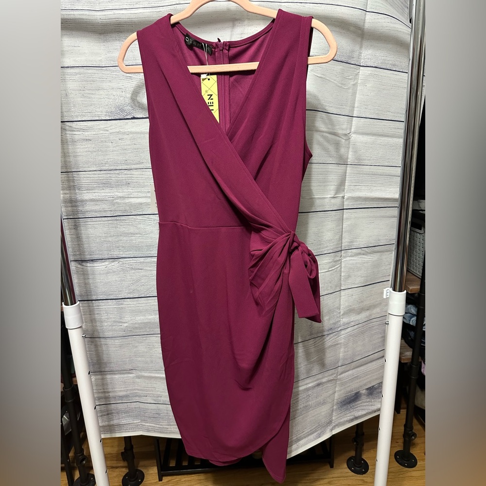 NWT Elegant Berry Wrap Dress XL